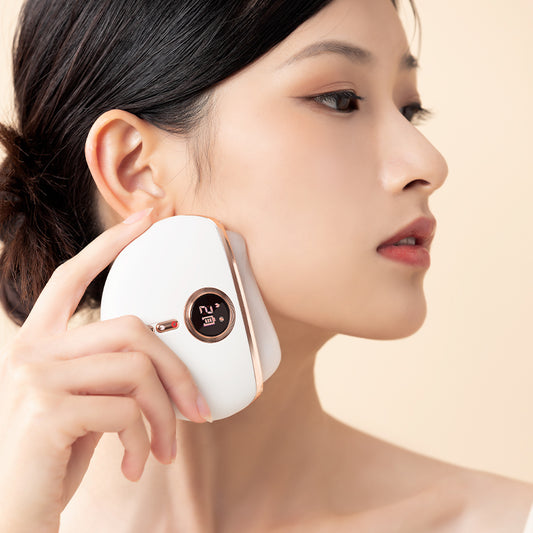 Tabla de raspado de jade, instrumento de compresa caliente para masaje de belleza