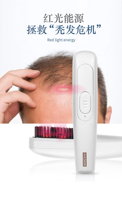 Peine de masaje para el cuero cabelludo, peine antiestático de iones negativos, peine de salud con masaje eléctrico de luz roja