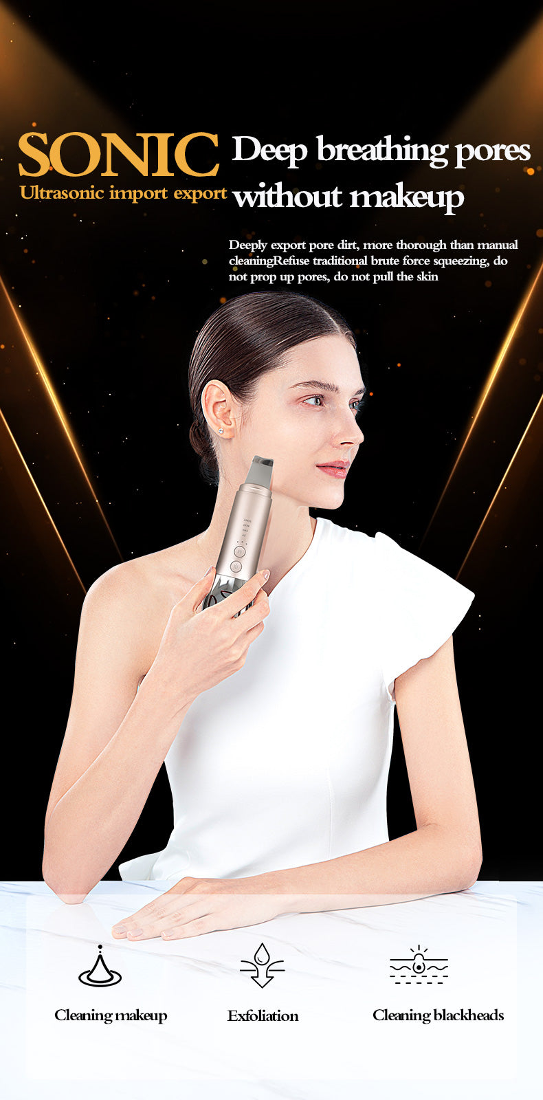 Lifting facial, modelado, reafirmante, masaje facial, introducción, aclaramiento, líneas finas, limpiador, lifting