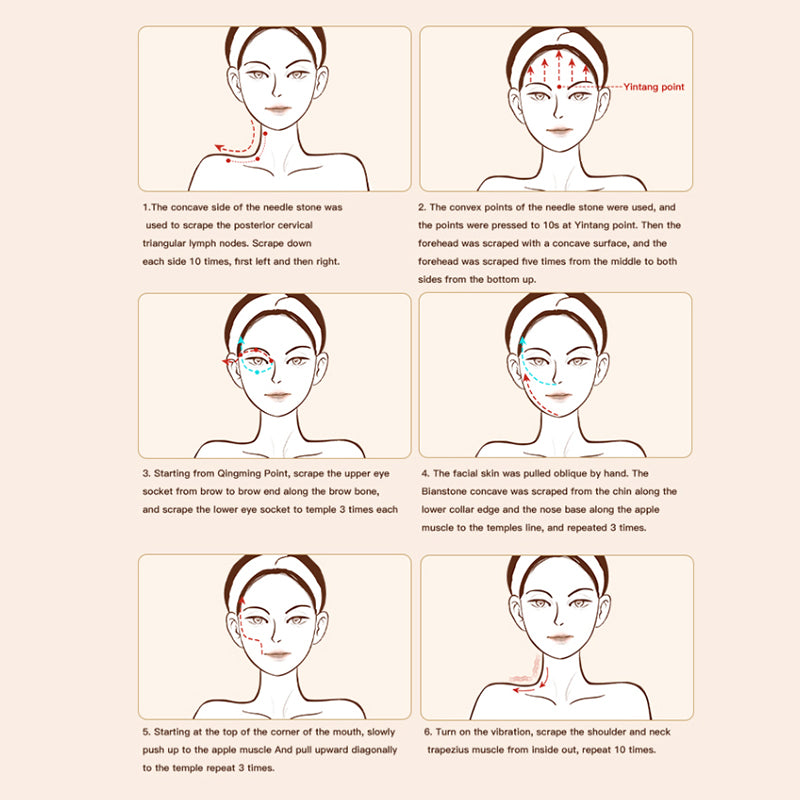 Tabla de raspado de jade, instrumento de compresa caliente para masaje de belleza