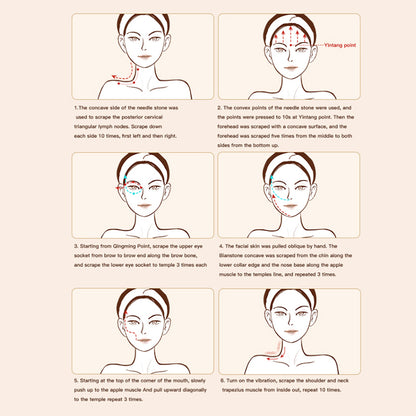 Tabla de raspado de jade, instrumento de compresa caliente para masaje de belleza