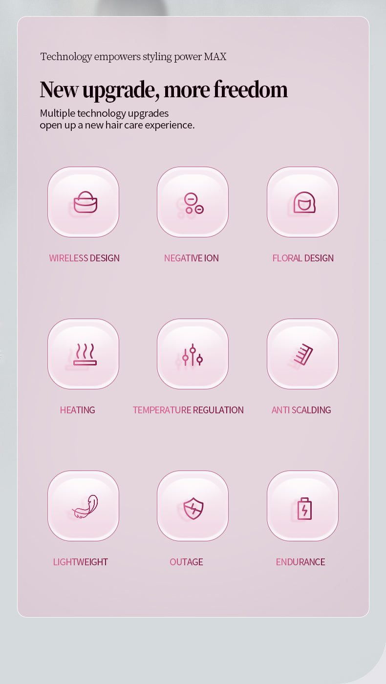 Plancha de pelo inalámbrica