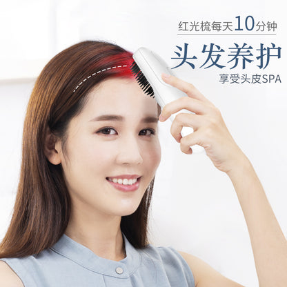 Peine de masaje para el cuero cabelludo, peine antiestático de iones negativos, peine de salud con masaje eléctrico de luz roja
