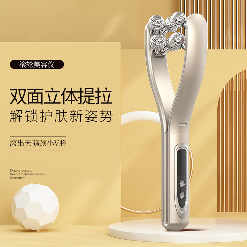 Herramienta mágica para lifting facial, reafirmante, instrumento de belleza facial en V, rodillo de masaje facial, papada y masetero