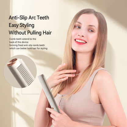 Rizador, peine para cabello liso, ventilador pequeño para alisar y rizar, doble propósito