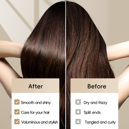 Rizador, peine para cabello liso, ventilador pequeño para alisar y rizar, doble propósito