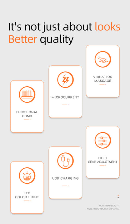 Peine para el crecimiento del cabello con luz roja, peine para el cuidado del cabello, peine de microcorriente para el cuidado del cabello